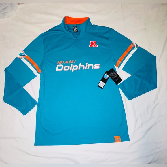 NWT NFL MIAMI DOLPHINS SWEETSHIRT HOODIE SIZE L - Picture 6 of 8